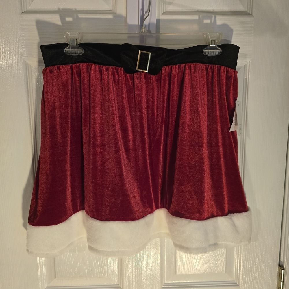 Celebrate Together Santa Costume‎ Stretchy Skirt Christmas Cosplay Party XXL